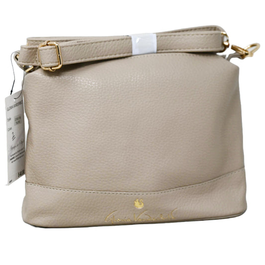 TAUPE MULTI COMPARTMENT BAG wADJUSTABLE SHOULDER STRAP C/P 12