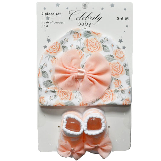 PENELOPE CAP & BOOTIES BABY SET C/P 48