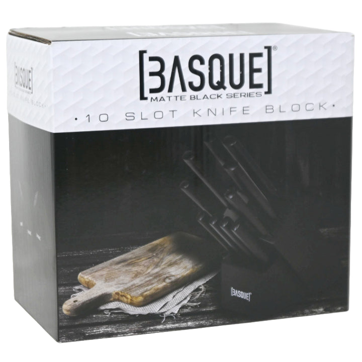 10 Slot Knife Block Black 4"x7"x 6.8" C/P 6 BASQUE
