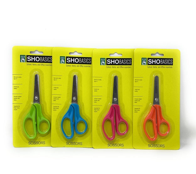 SHO BASICS 5" BLUNT TIP SCHOOL SCISSORS C/P 144