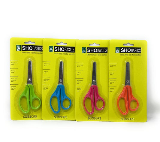 SHO BASICS 5" BLUNT TIP SCHOOL SCISSORS C/P 144