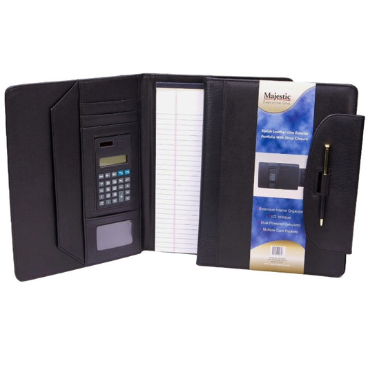 Black Portfolio *Outside of CA* w/Pen Closure and Calculator C/P 20