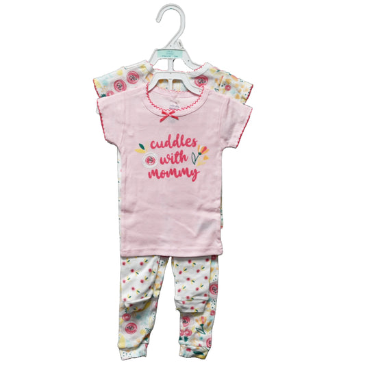 4pc FLORAL SHORT SLEEVE SLEEPWEAR SET C/P 36