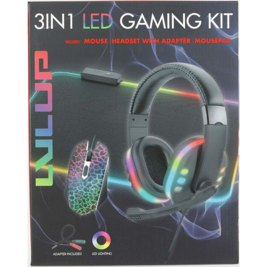 3pc LED LIGHT UP PRO GAMING KIT C/P 10