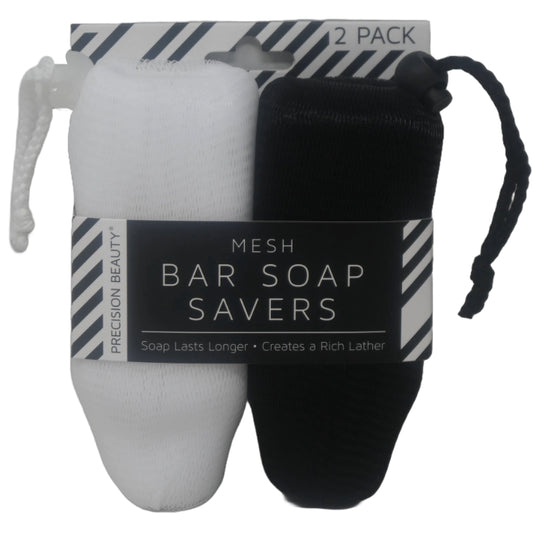 2pk BLK/WHT MESH SOAP SAVER C/P 36