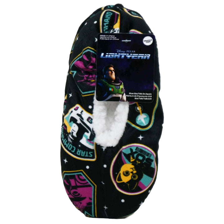 1pk S/M BOYS LIGHTYEAR STAR COMMAND SNUGGLE TOE BOOTIES C/P 12