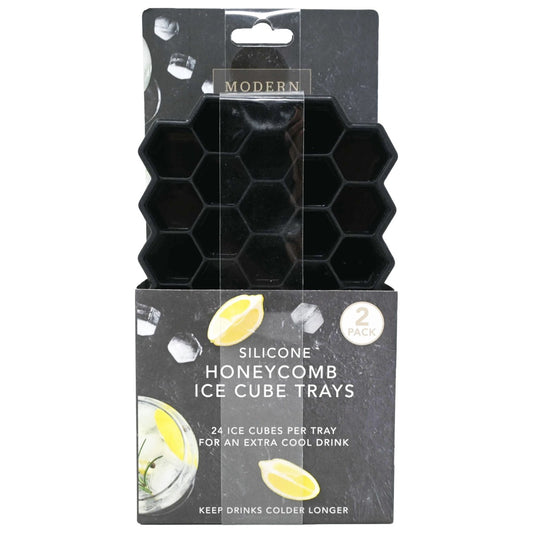 2pk Blk Oct Sil Ice Cube Trays C/P 24