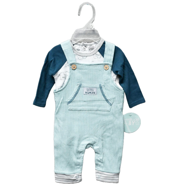 2pc BOYS BLUE TOP/OVERALL SET C/P 48