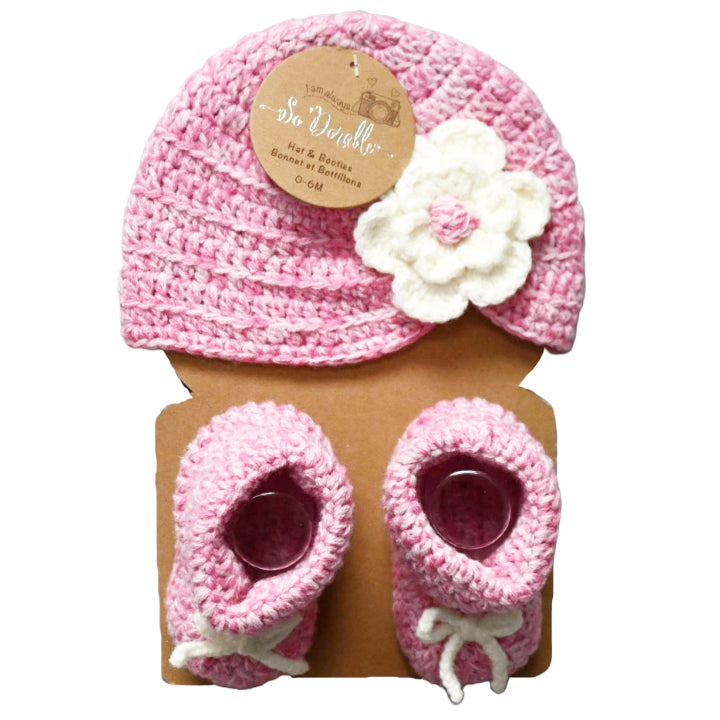 Sodorable CROCHET HAT AND BOOTIES SETS - PINK C/P 36
