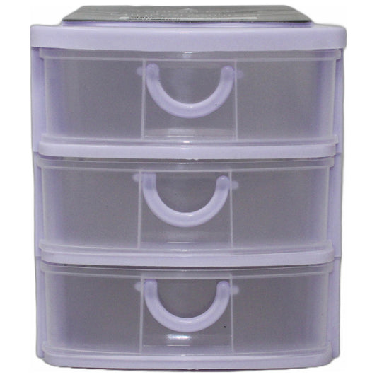 LONDON FOG 3-DRAWER PURPLE MINI ORGANIZER C/P 12