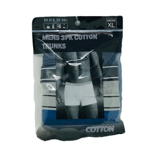 MENS 3PK XL-KNIT COLOR TRUNKS C/P 24