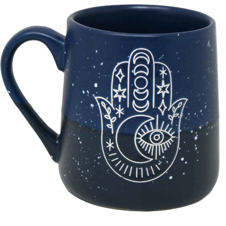 22oz HAMSA BLUE 2 TONE MUG C/P 24