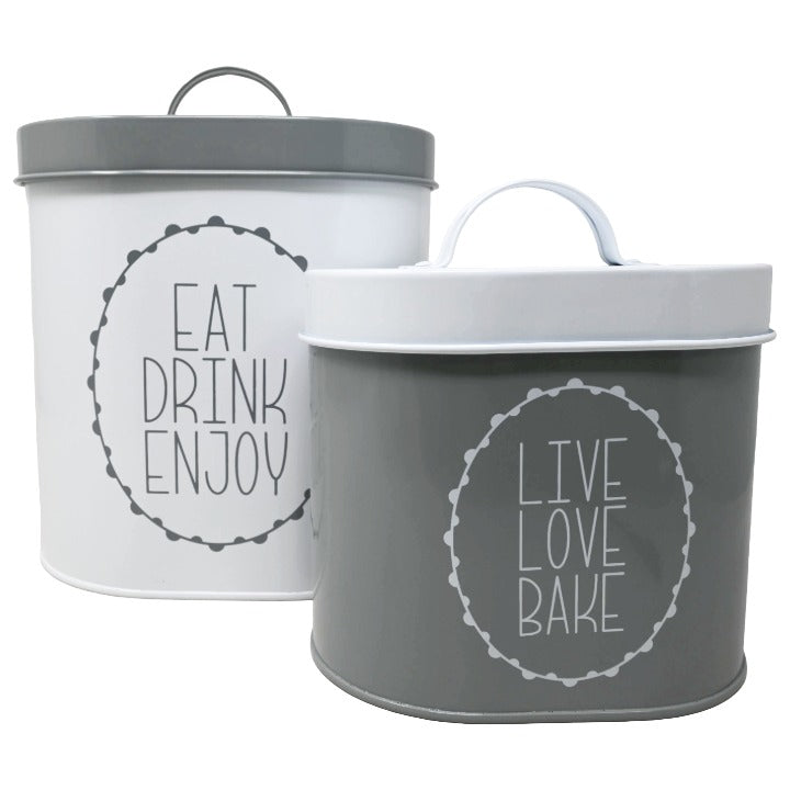 2pc Gry Canisters C/P 6