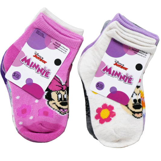 5pk 2T-4T RAINBOW MINNIE MOUSE NS SOCKS C/P 60