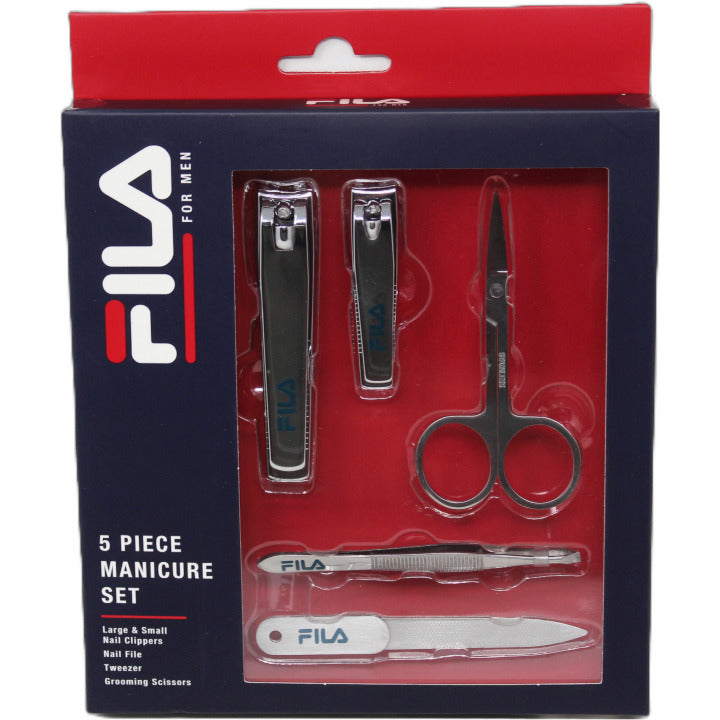Fila Men's 5pk Grooming Set (Scissors/2 Clipper/File/Tweezer) C/P 24