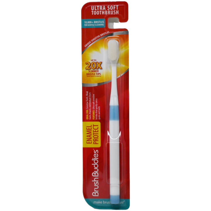 Wht/Blue Enamel Protect Ultra Soft Toothbrush c/p 24