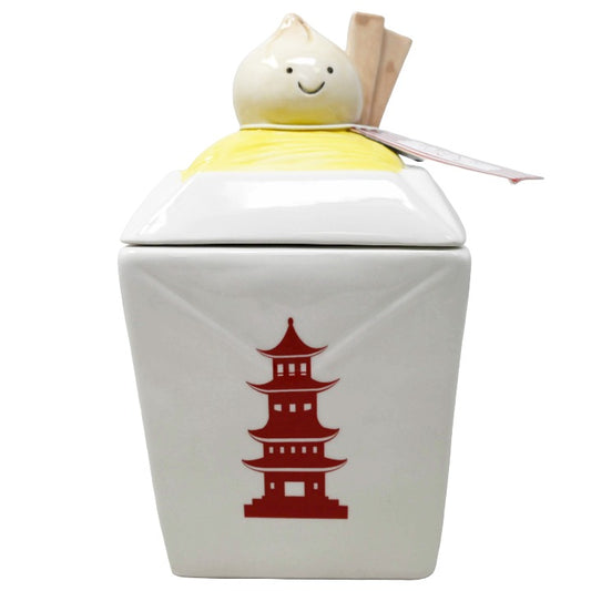 TAKEOUT BOX COOKIE JAR W/LID LUNA & SAGE C/P 8