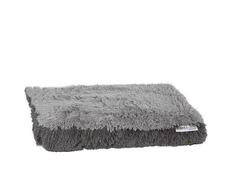 Fuzzy Pet Bed - Large, Gray C/P 12