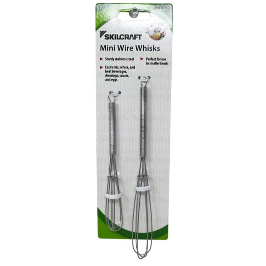 2pc Mini Wire Whisks C/P 36 SKILCRAFT