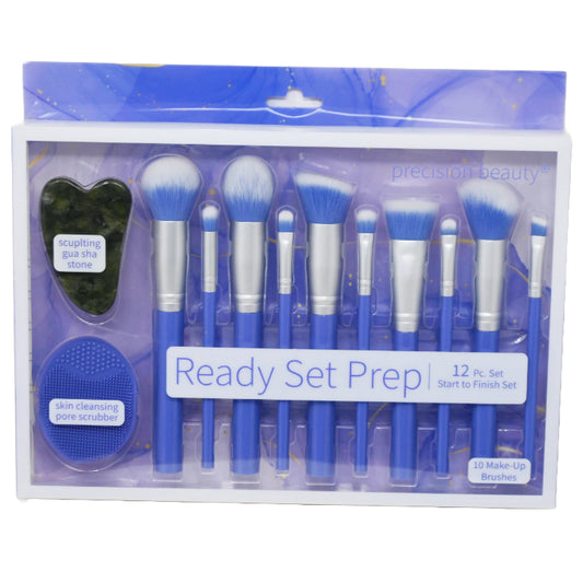 12pk PURPLE MAKEUP BRUSH KIT C/P 24
