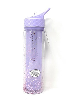 18oz CLEAR MERMAID GLITTER SMASH INSULATED WATER BOTTLE C/P 36