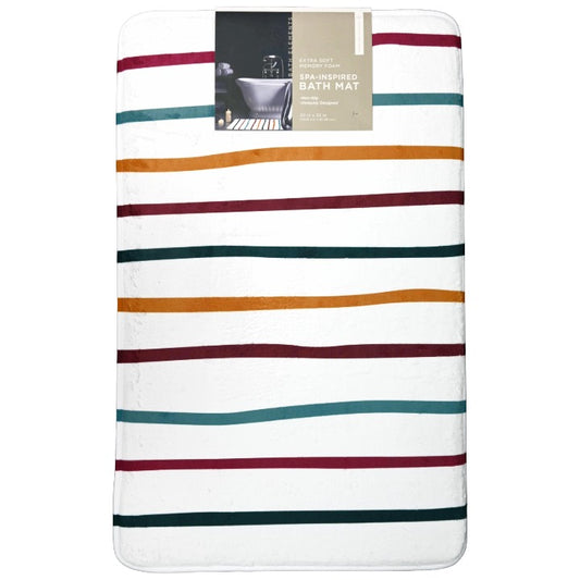 20X32" MULTICOLOR MICROFIBER PRINTED FOAM BATHMAT BATH ELEMENTS C/P 20