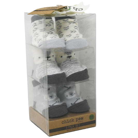 3pk GREY BOXED SOCKS SET C/P 24