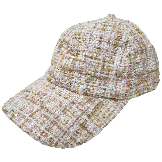 Pnk Tweed Cap C/P 48 Nicole Marciano