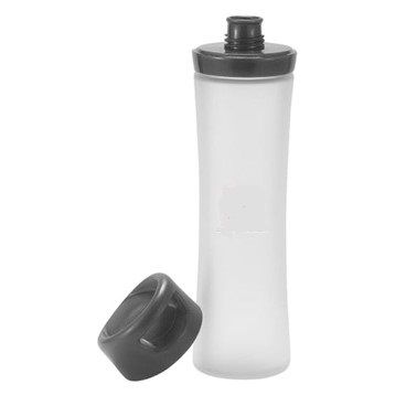 20oz BORCILICATE GLASS WATER BOTTLE W/BLK LID C/P 24