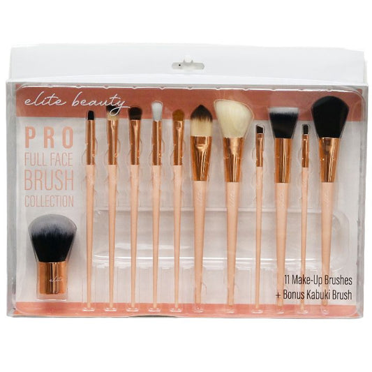 12pc ROSE GOLD MAKEUP BRUSH SET C/P 24