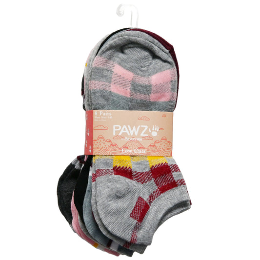 8pk LADIES LOW CUT SOCKS 9-11 SIZE C/P 60