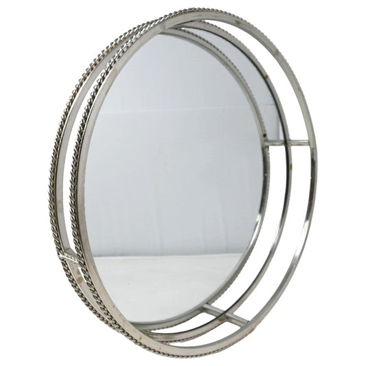 15" Dbl Circ Mirror Tray C/P 4