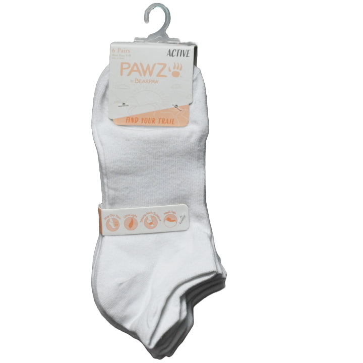 6pk LADIES WHT LOW CUT SOCKS SIZE 9-11 C/P 60