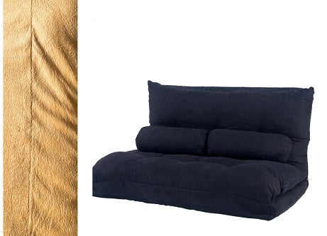 BROWN FOLDING FUTON SOFA BED C/P 1