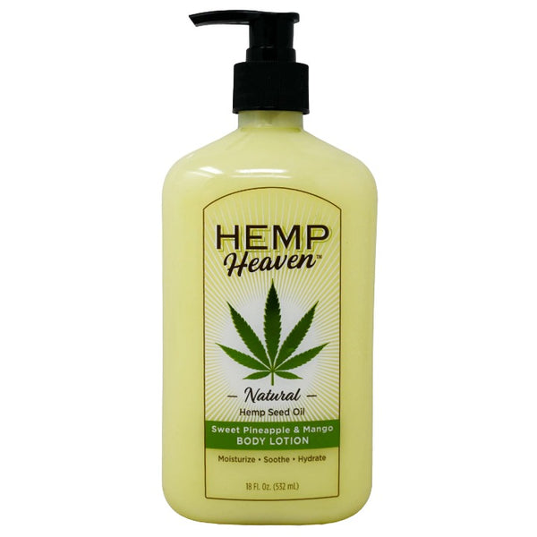 18oz HEMP HEAVEN SWEET PINEAPPLE & MANGO LOTION WITH PUMP C/P 12