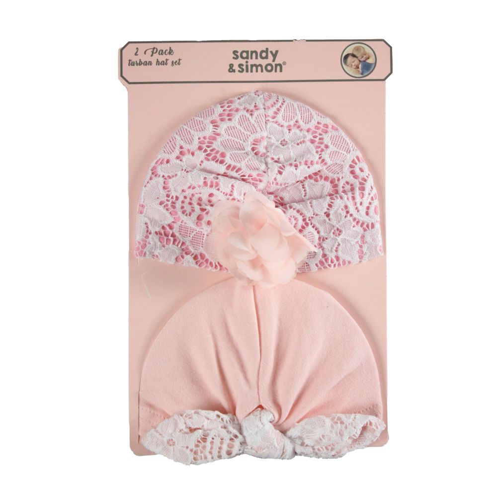 2pk PINK TURBAN HATS C/P 72