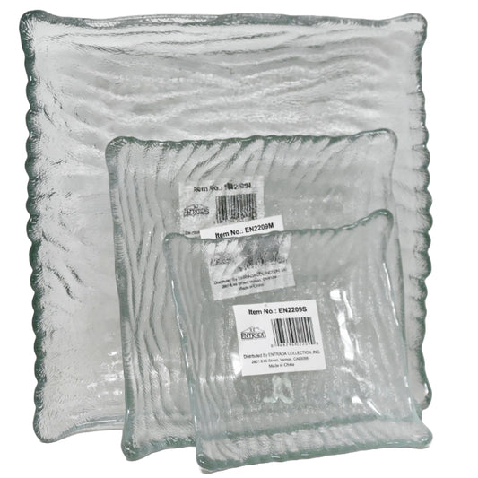 3pc SQUARE PLATE 3ASST SIZE C/P 6