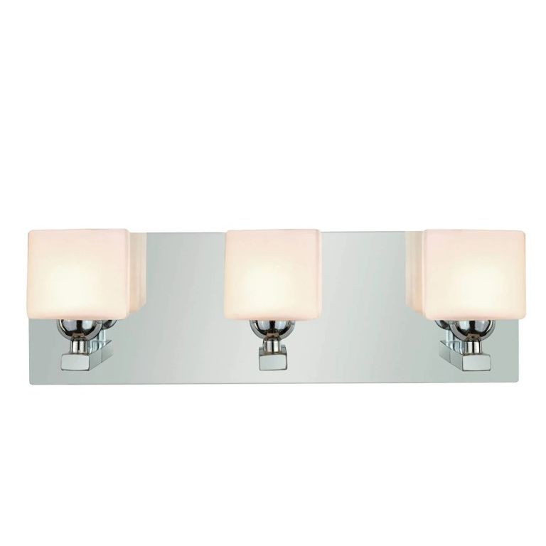 16.5" 3-LIGHT POL. CHROME BATH LIGHT FIXTURE C/P 4,COLOR BOX