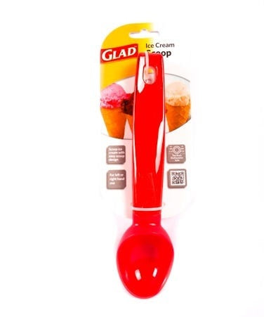 GLAD CRYSTAL ICE-CREAM SCOOP RED C/P 48