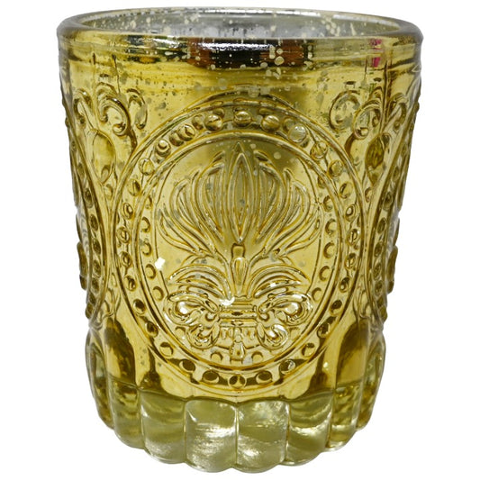 *NO CA*Metallic Gold Primrose Mercury Glass Votive Candle Holder C/P 48 Richland