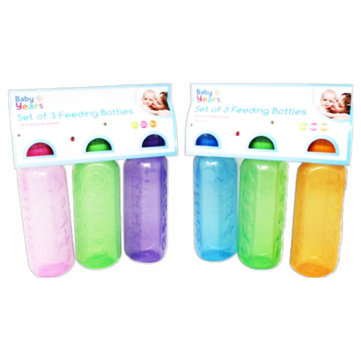 BOTTLES,3PK  8OZ ABC/123 2 ASSTD C/P 12