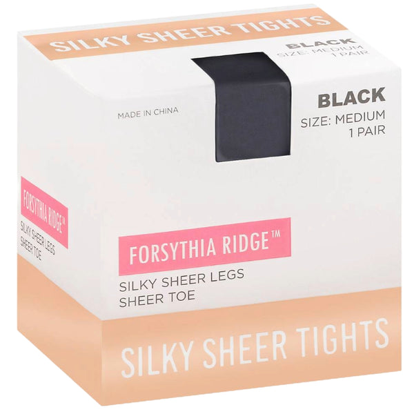 1pk MED. LADIES BLACK SHEER TIGHTS C/P 36