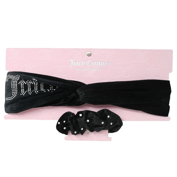 2pc Blk Headband Scrunchie Set C/P 144 Inner Bag 36 Juicy Couture
