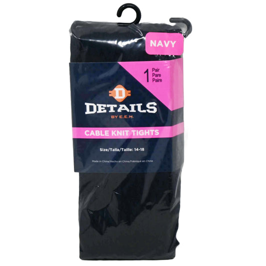 1pk NAVY DETAILS CABLE KNIT TIGHTS SIZE 14-18 C/P 60