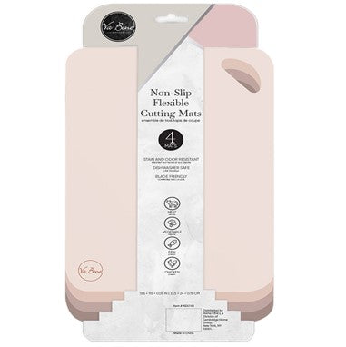 4pk 14.5"x11" ASST PINK NON-SLIP FLEX CUTTING MATS C/P 24