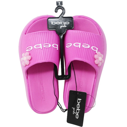 Girls Fuschia Eva Platform Slides C/P 16 BEBE