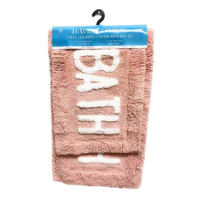 2pc BATH BLUSH BATH MAT C/P 12