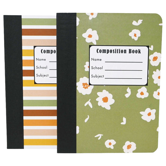 2 ASST MINI COMPOSITION BOOK C/P 24