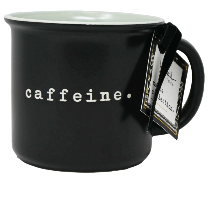 Debossed "Caffeine" Camper Mug with Inside Mint Nicole Miller C/P 36