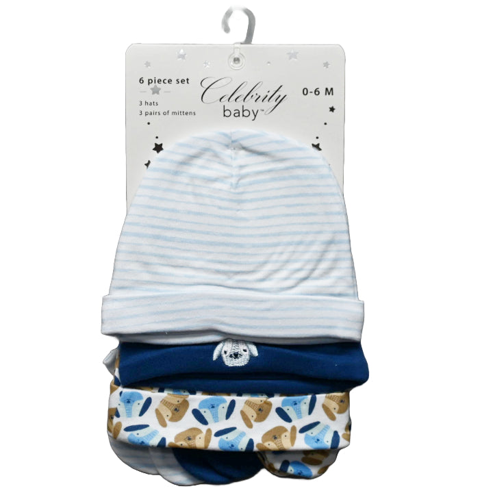 6pc OLIVER CAP & MITTEN BABY SET C/P 48